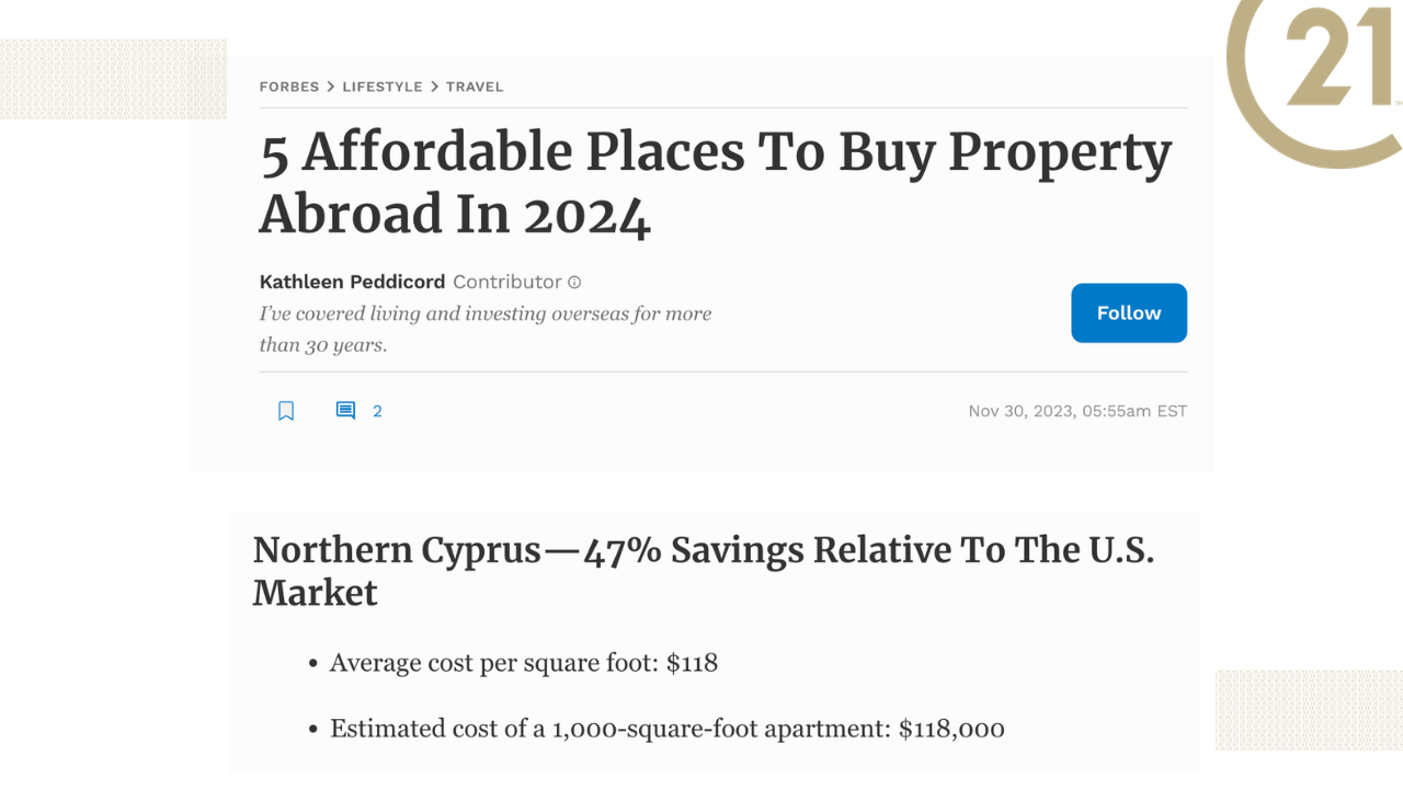 Exploring the Hidden Gem: Northern Cyprus Real Estate Offers 47% Savings According to Forbes